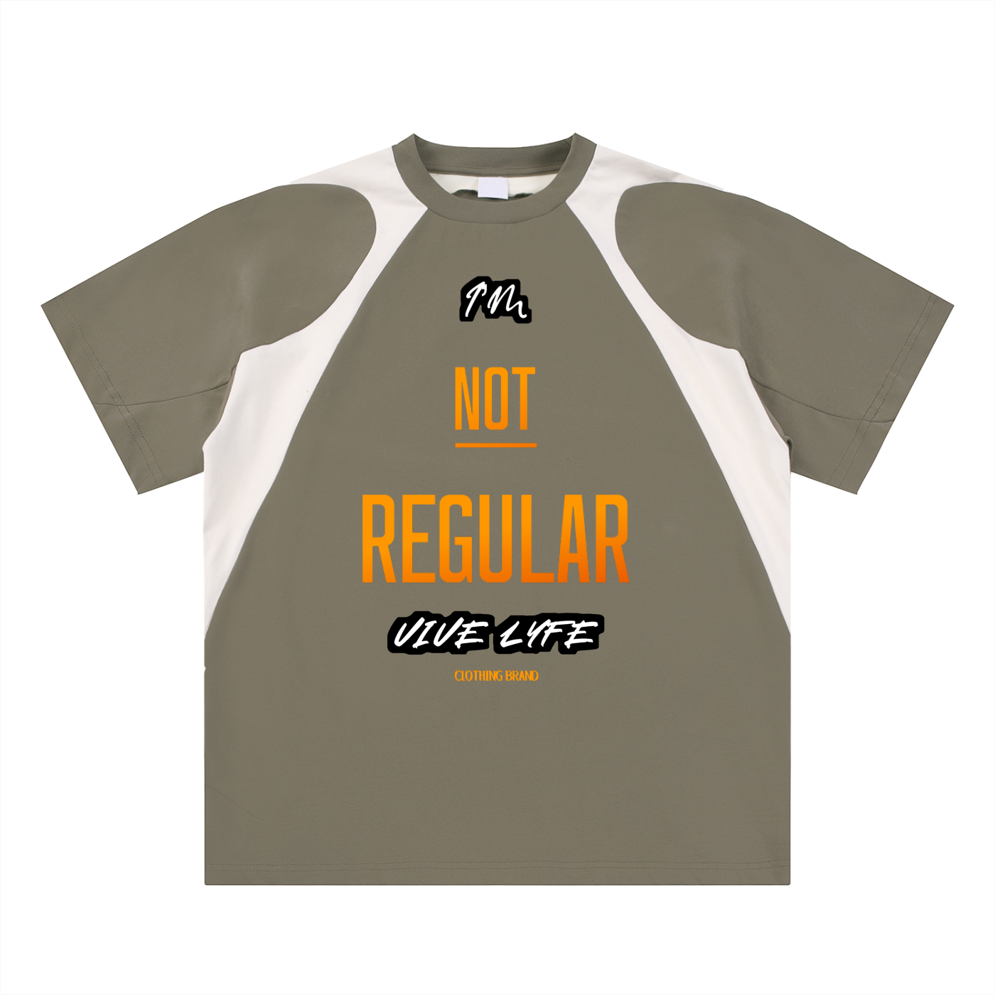 vive lyfe,fuel,contrast,panel,cotton,t-shirt,unisex,text,qoute