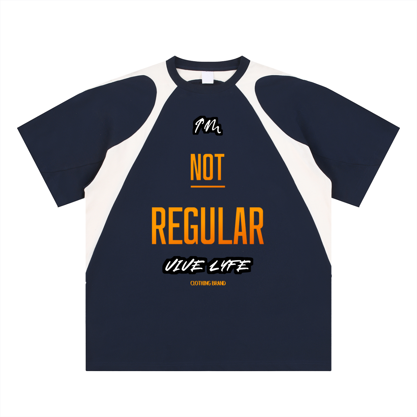 vive lyfe,fuel,contrast,panel,cotton,t-shirt,unisex,text,qoute