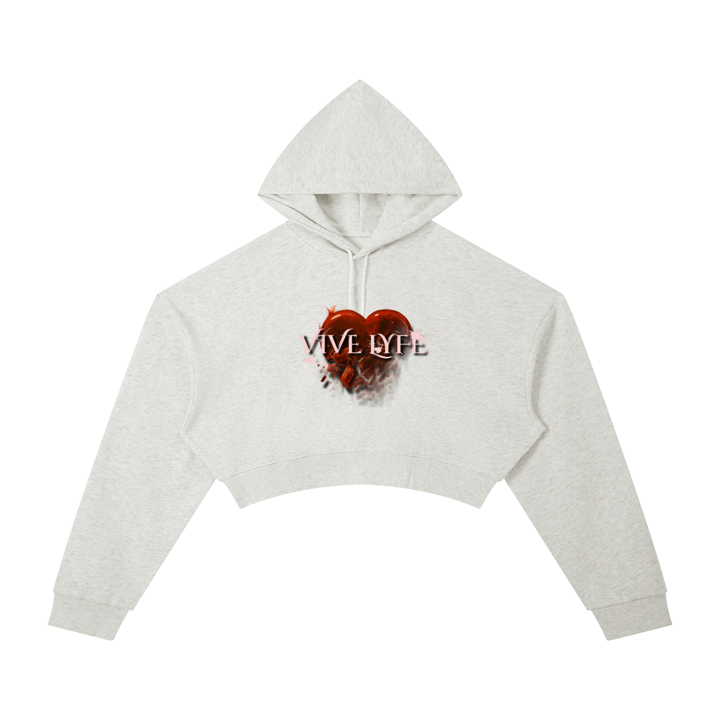 cropped,hoodie,vive lyfe,broken,heart,women