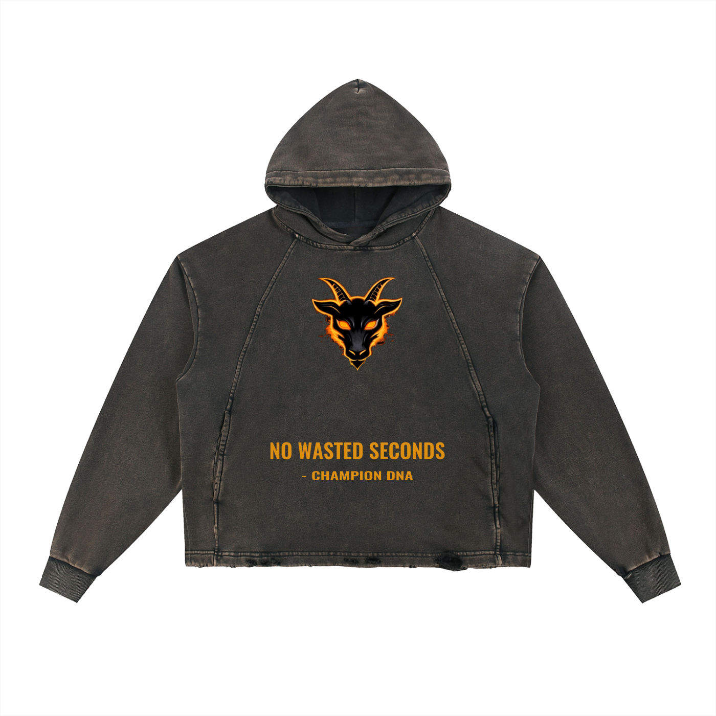 Goat,fuel,no wasted seconds,vintage,unisex,frayed,hoodie,fire,spring,fall