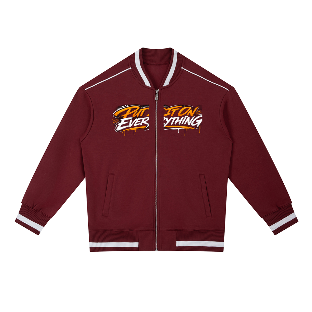 vive lyfe,fso,command,contrast,zip,bomber,jacket,unisex,f$o,orange 