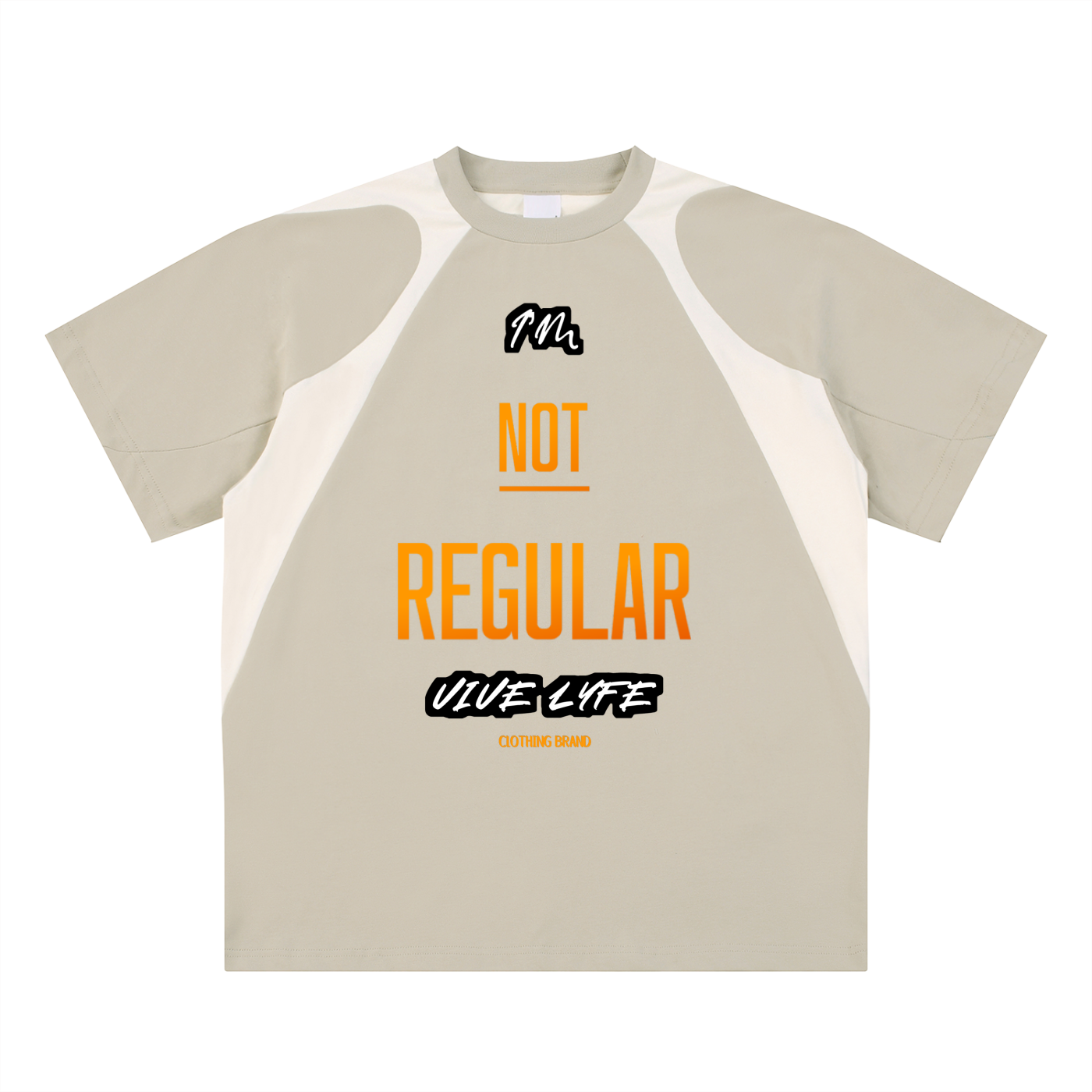 vive lyfe,fuel,contrast,panel,cotton,t-shirt,unisex,text,qoute