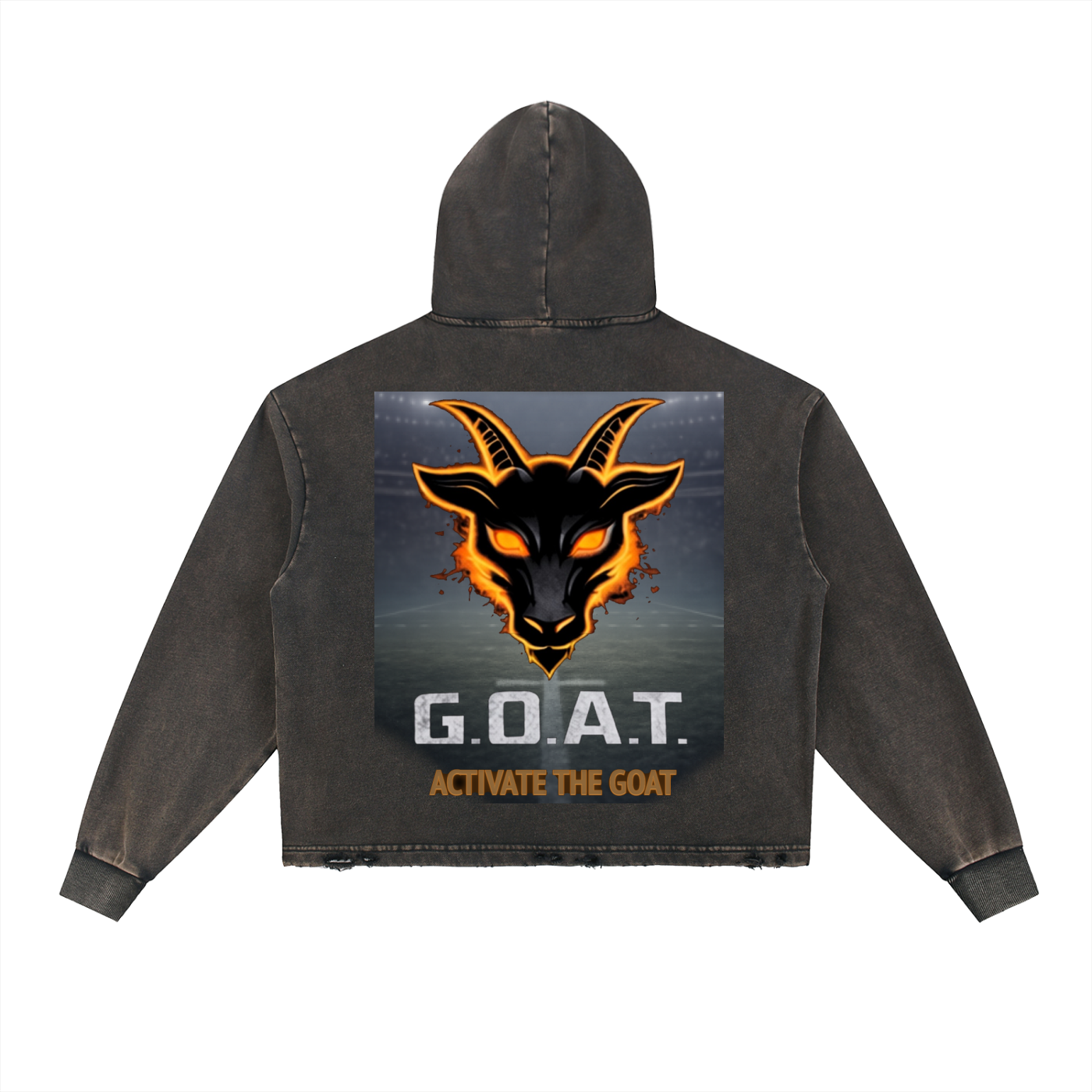 Goat,fuel,no wasted seconds,vintage,unisex,frayed,hoodie,fire,spring,fall