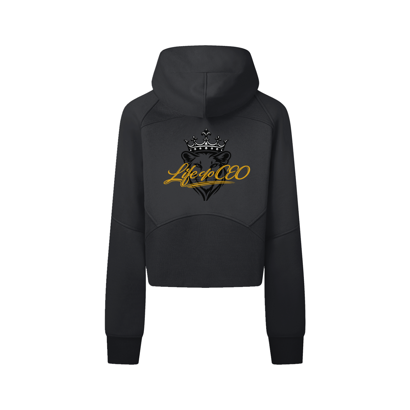 life of a ceo,prowler,cropped,zip,hoodie,women,lioness,bodycon,crown,royal