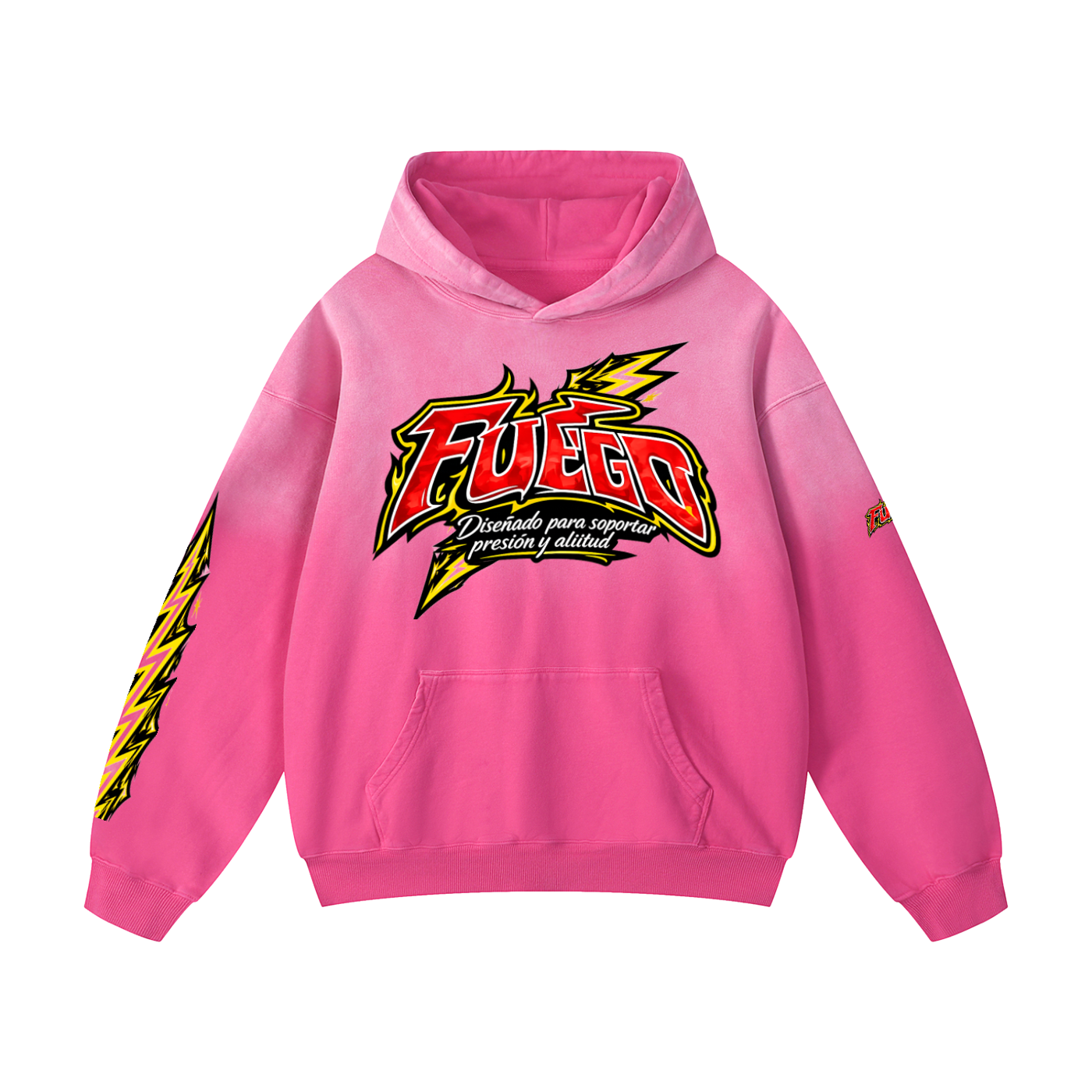 Fuego,precious,heavyweight,sunfade,unisex,oversized,hoodie,beauty,lightning,cotton