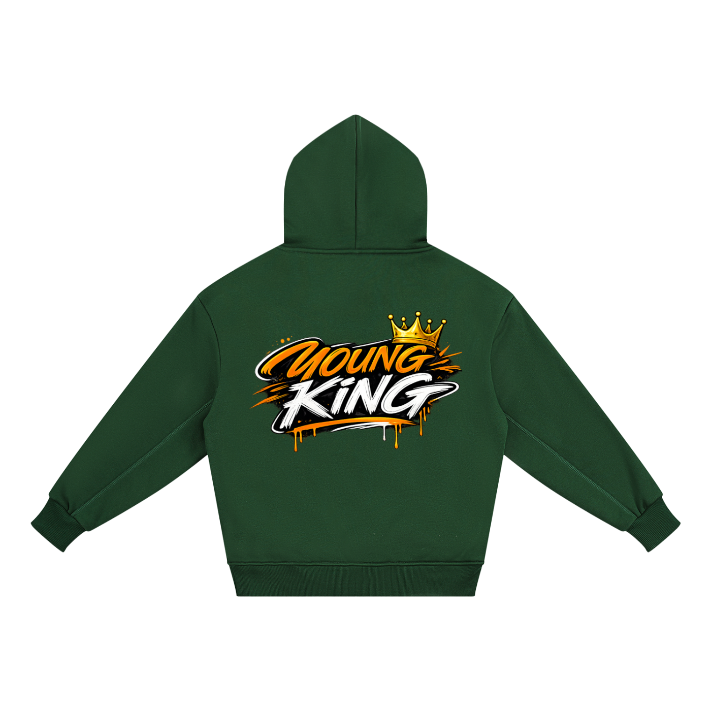 born fly,young king,essentials,crown,oversized,youth,fleece,hoodie,unisex