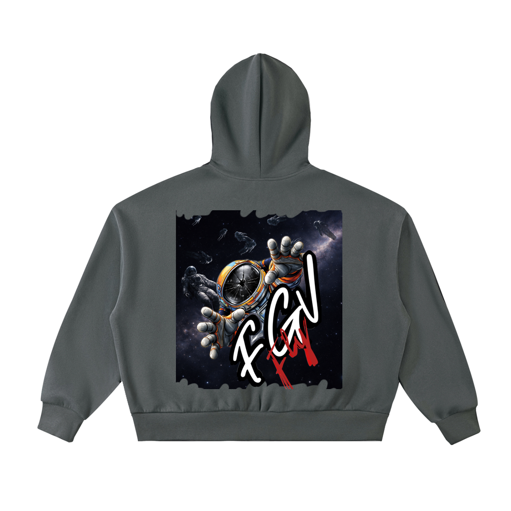 fgv,dead,space,fleece,full zip,boxy,hoodie,men,astronaut,stars 