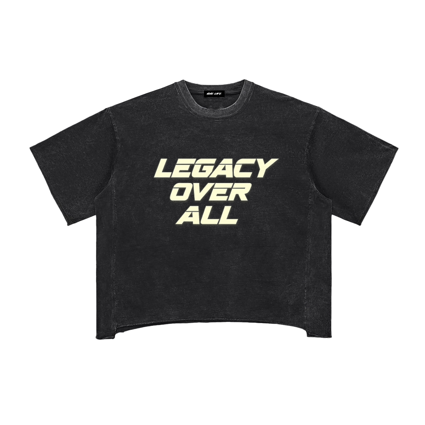 vive lyfe,legacy,overall,raw edge,snow wash,boxy,t-shirt,unisex,oversize,fade