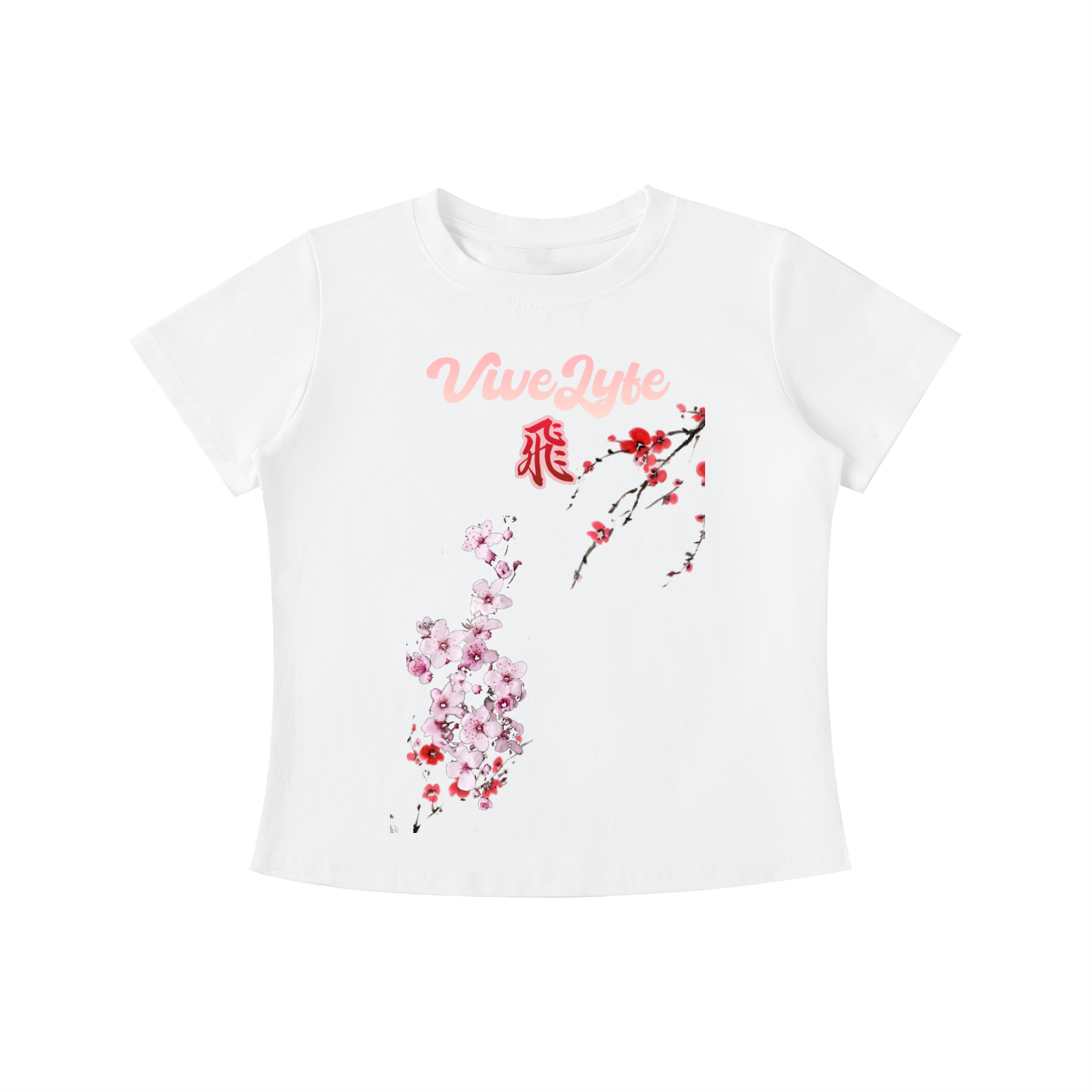 vive,lyfe,vintage,wash,blossoms,slim fit,t-shirt ,womens,flower,tee