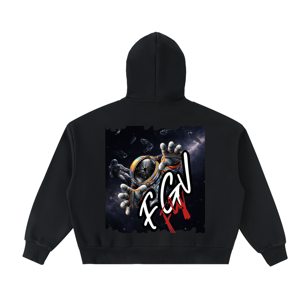 fgv,dead,space,fleece,full zip,boxy,hoodie,men,astronaut,stars 