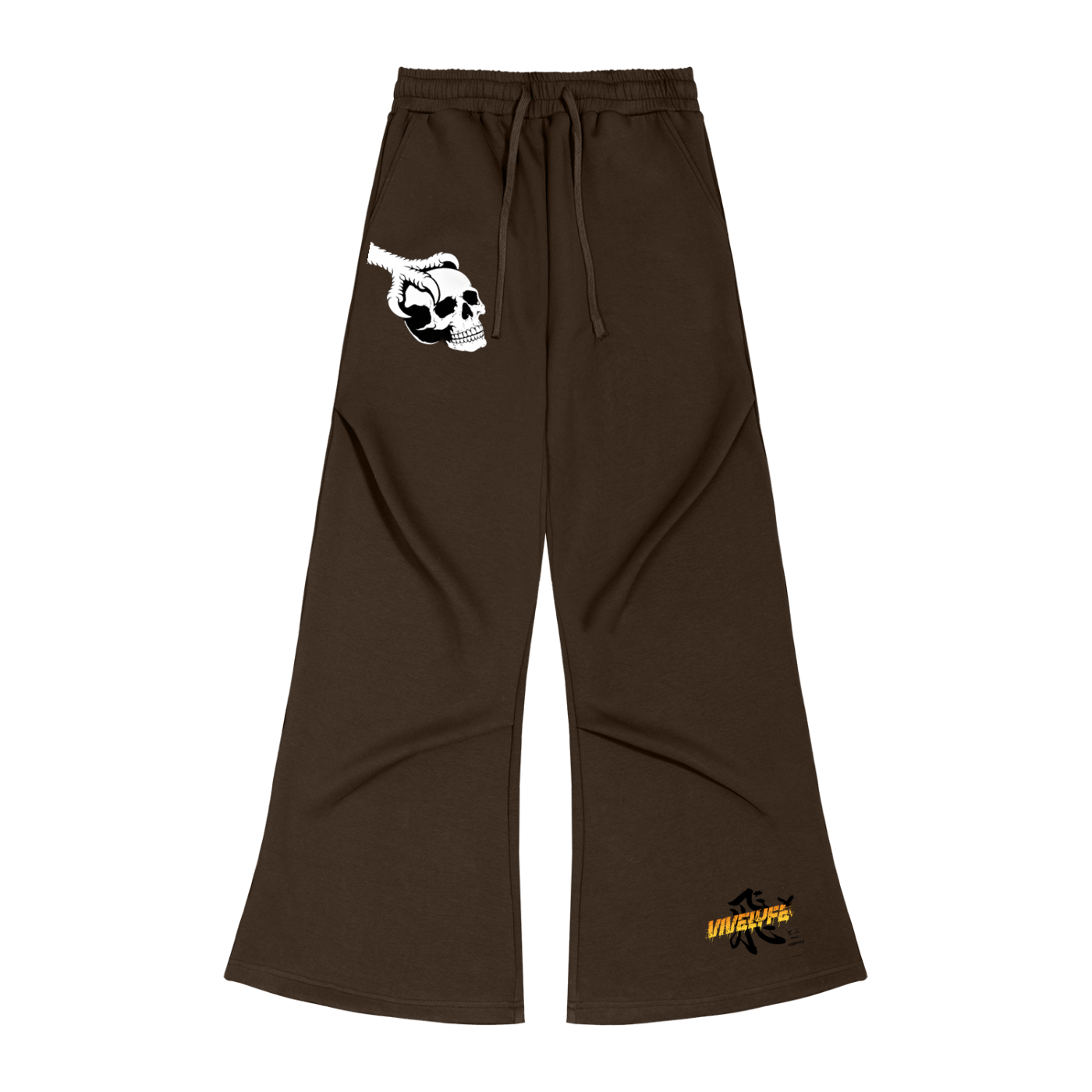wide,drawstring,vive lyfe,sweatpants,unisex,talon,skull