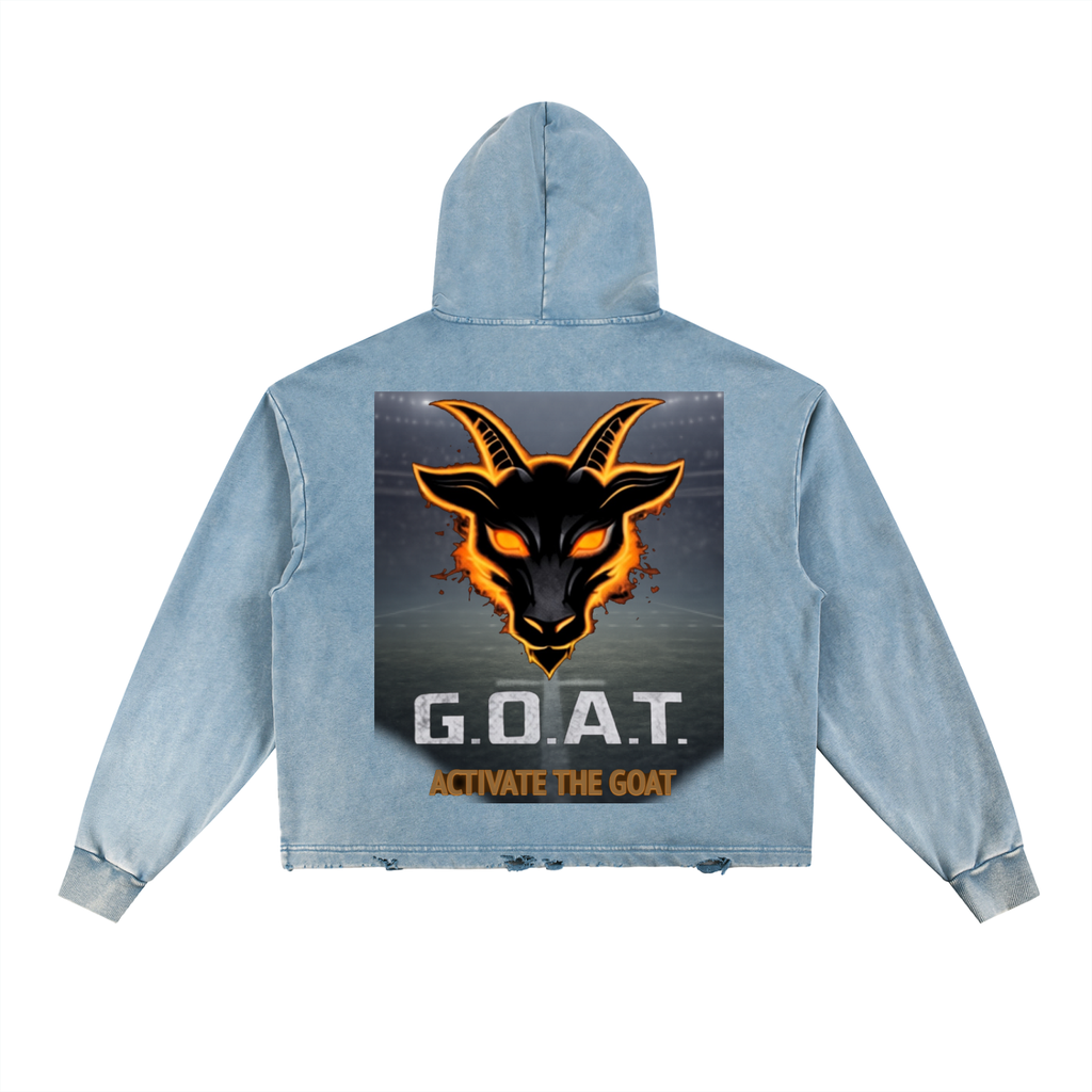 Goat,fuel,no wasted seconds,vintage,unisex,frayed,hoodie,fire,spring,fall