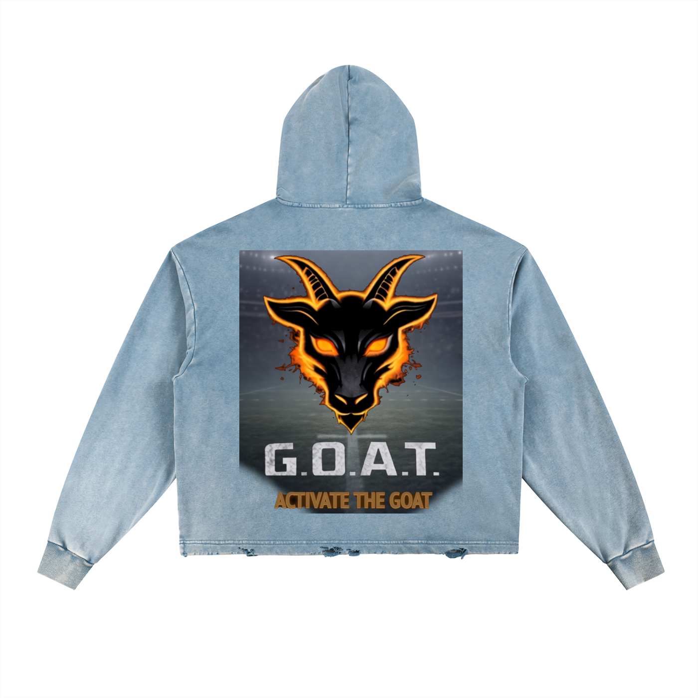 Goat,fuel,no wasted seconds,vintage,unisex,frayed,hoodie,fire,spring,fall