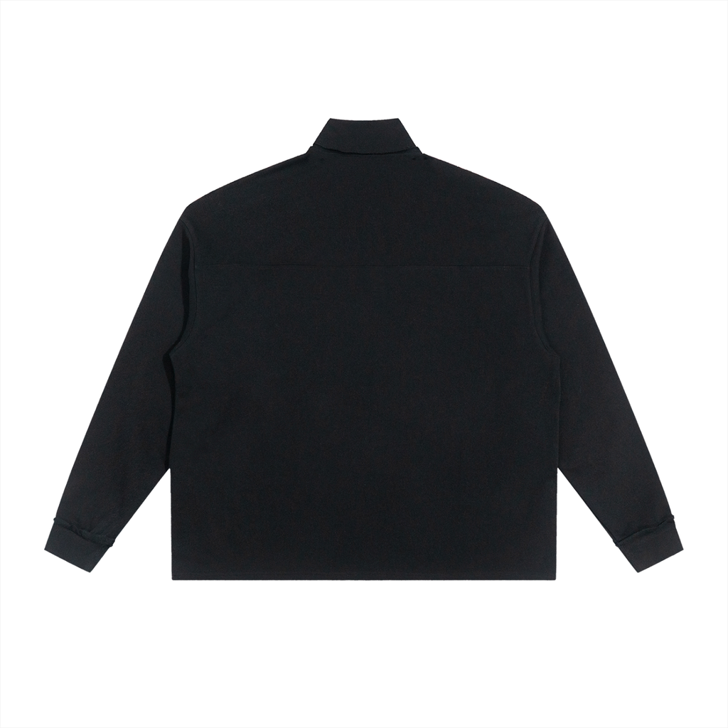 vl,tobu,red,banned,half zip,fleece,sweatshirt,fly,rolled edge,unisex