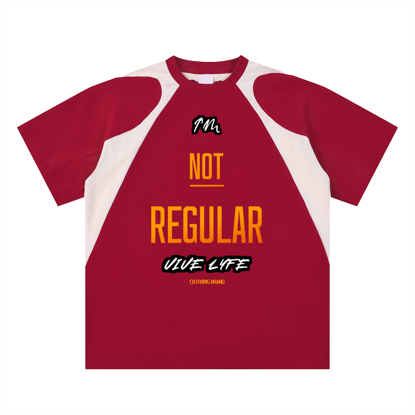 vive lyfe,fuel,contrast,panel,cotton,t-shirt,unisex,text,qoute