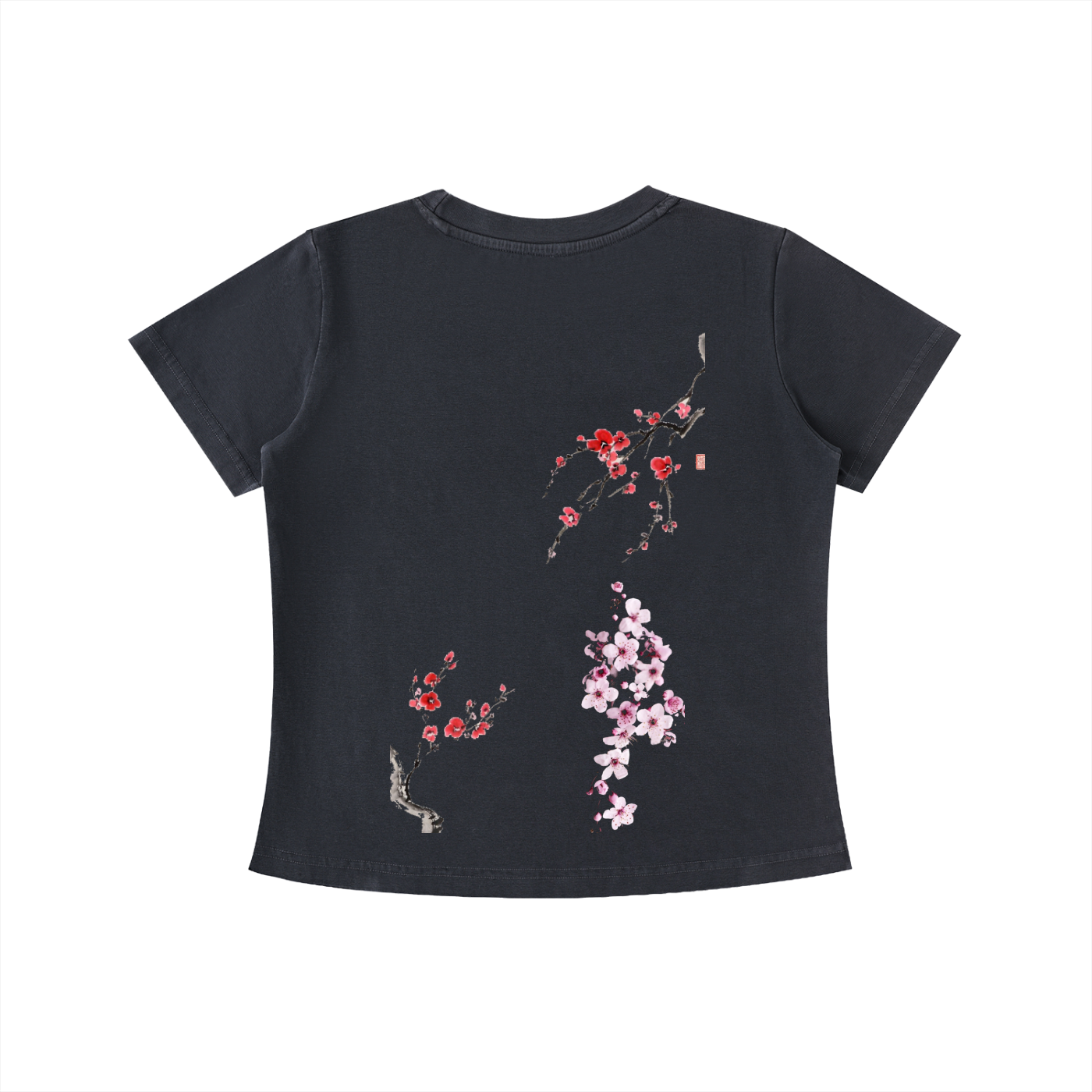 vintage ,wash,vive lyfe ,tee,blossoms,flowers,womens