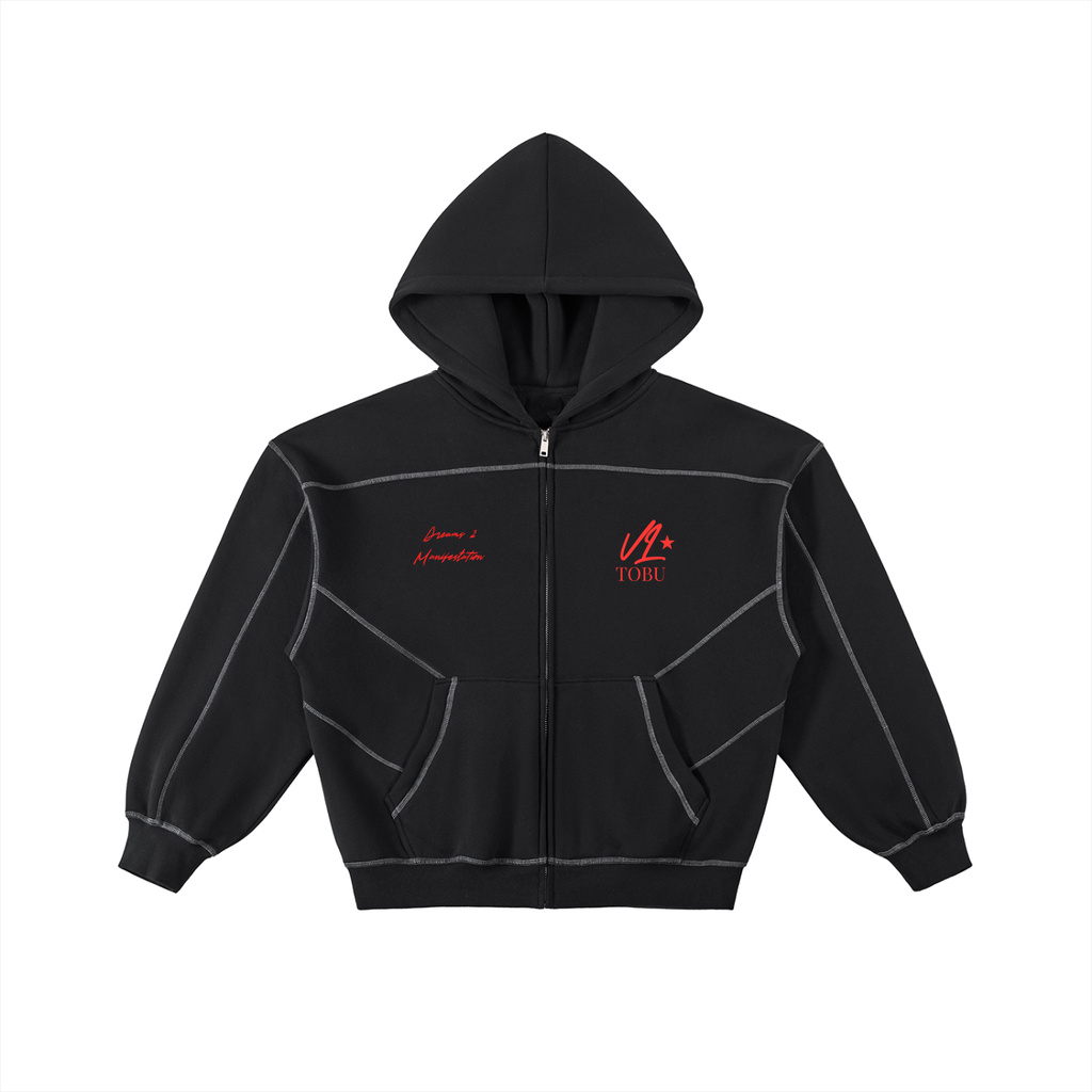 vl,tobu,posture,hoodie,fleece,stitched,boxy,zip,contrast,fly