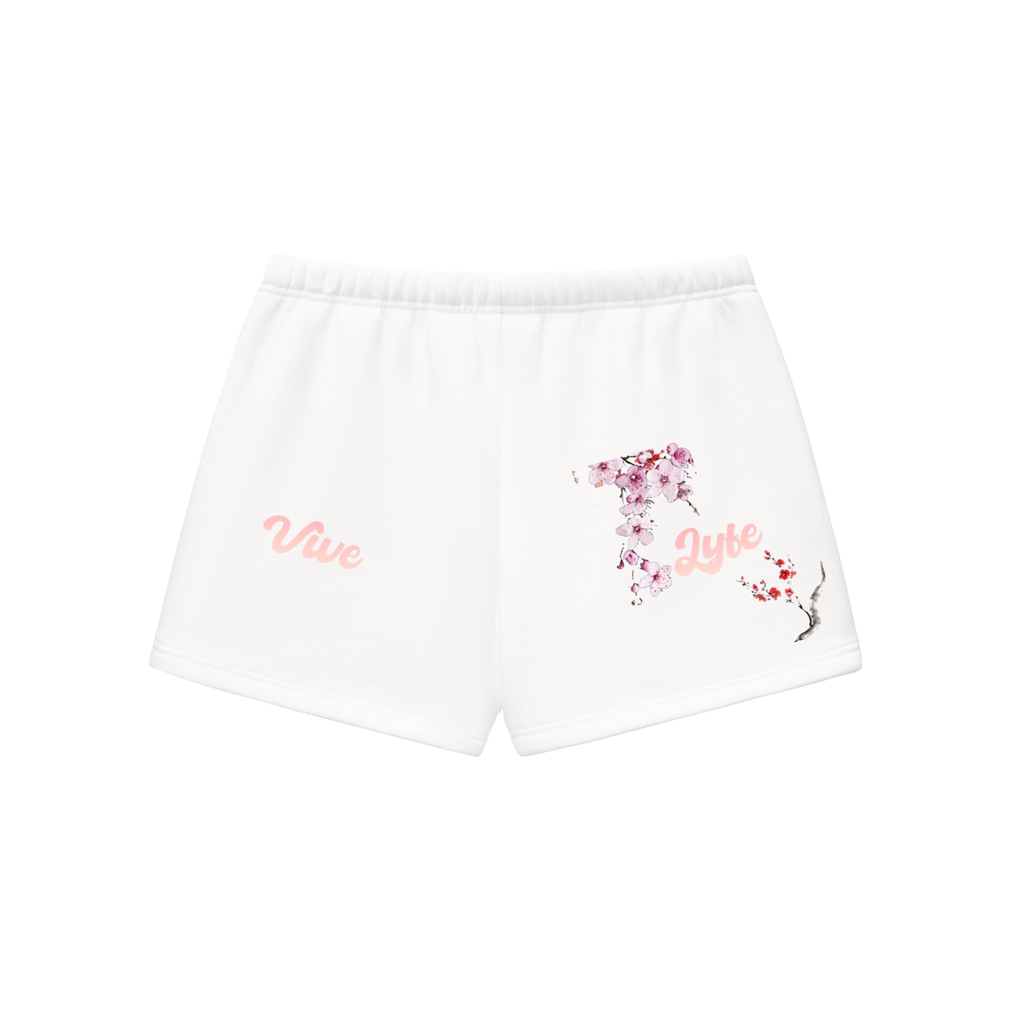 vive,lyfe,blossoms,womens,flower,fleece,sweat,shorts ,essential,sweatshorts 
