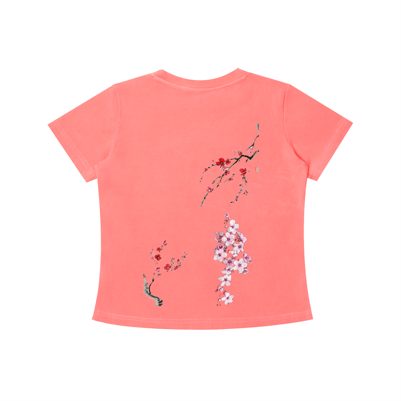 vive,lyfe,vintage,wash,blossoms,slim fit,t-shirt ,womens,flower,tee