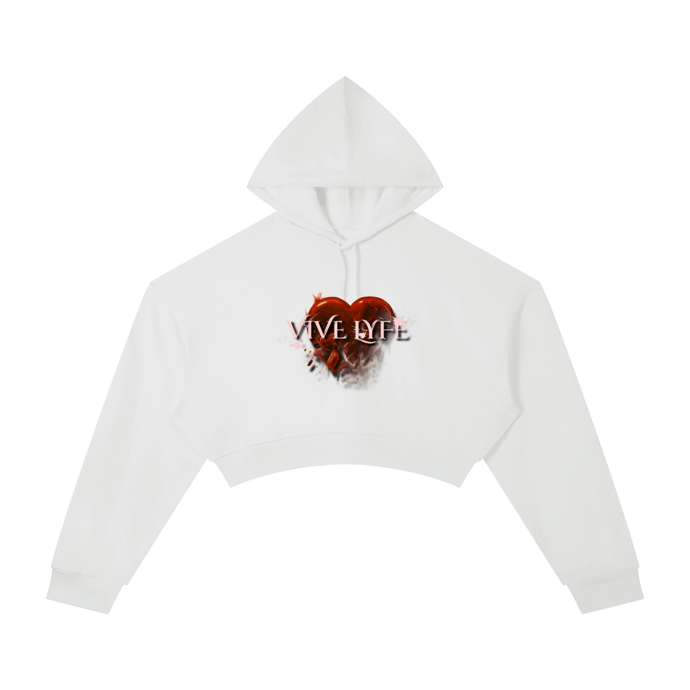 cropped,hoodie,vive lyfe,broken,heart,women