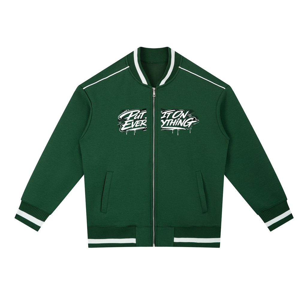 vive lyfe,fso,white,wyte,contrast,zip,bomber,jacket,graphic,unisex