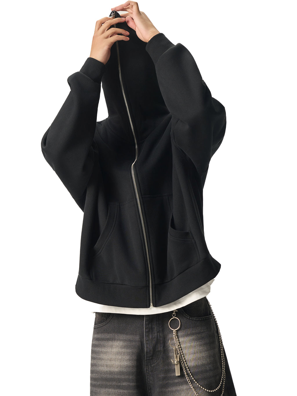 fgv,dead,space,fleece,full zip,boxy,hoodie,men,astronaut,stars 