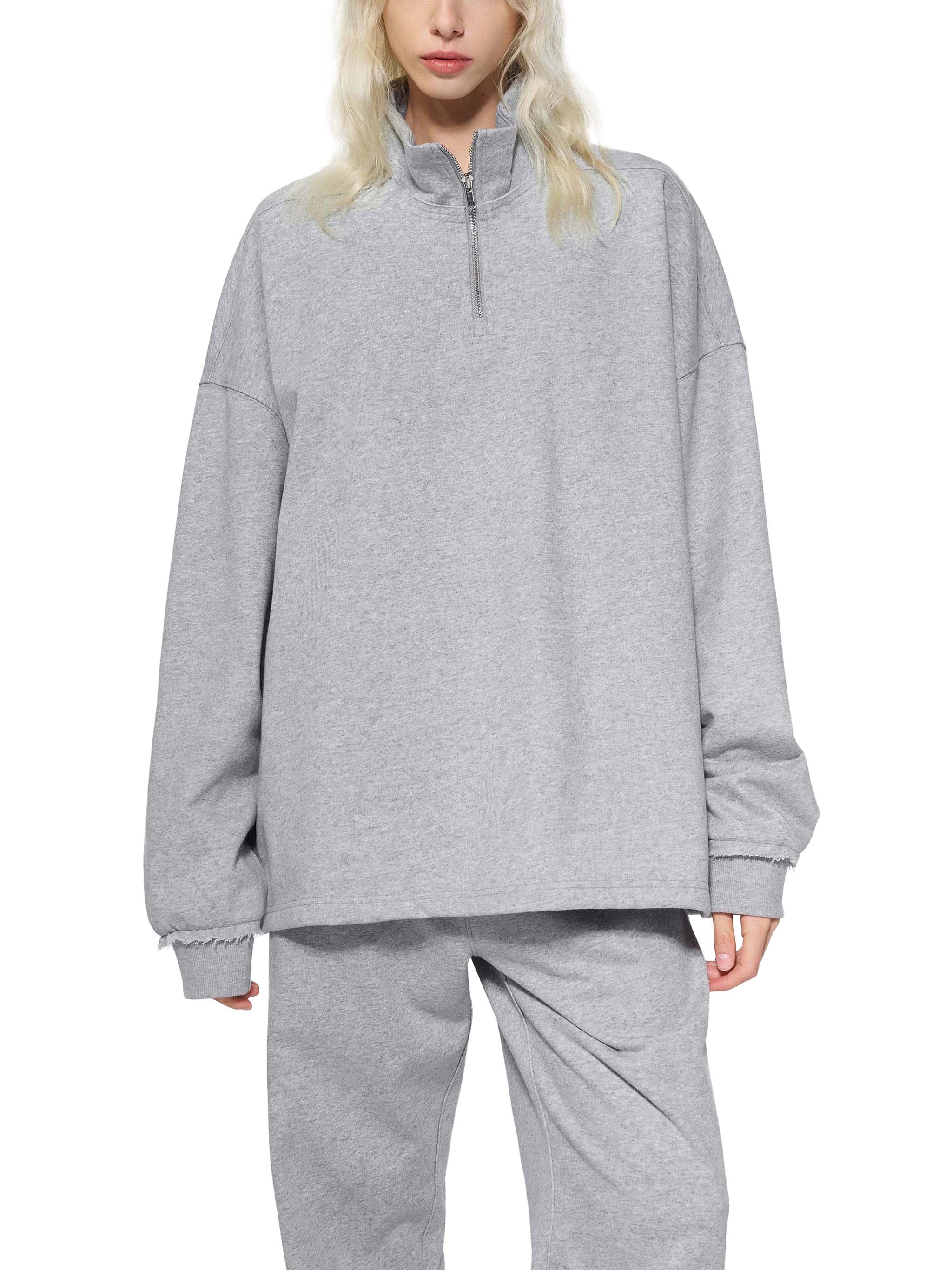 vl,tobu,red,banned,half zip,fleece,sweatshirt,fly,rolled edge,unisex