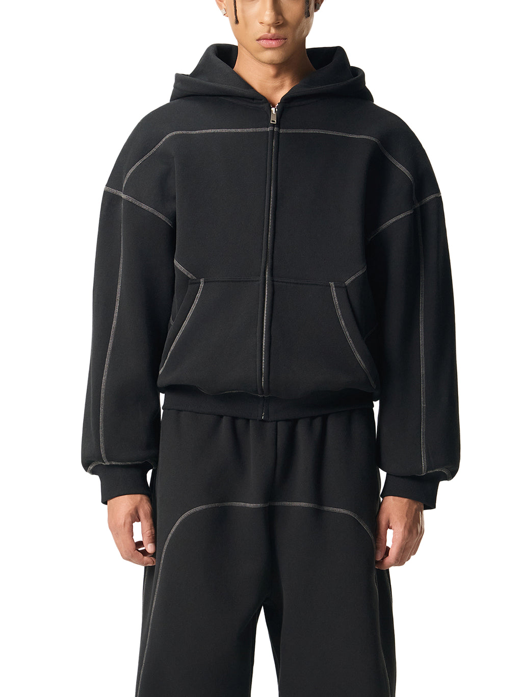 vl,tobu,posture,hoodie,fleece,stitched,boxy,zip,contrast,fly