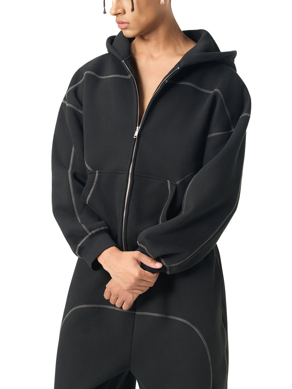 vl,tobu,posture,hoodie,fleece,stitched,boxy,zip,contrast,fly