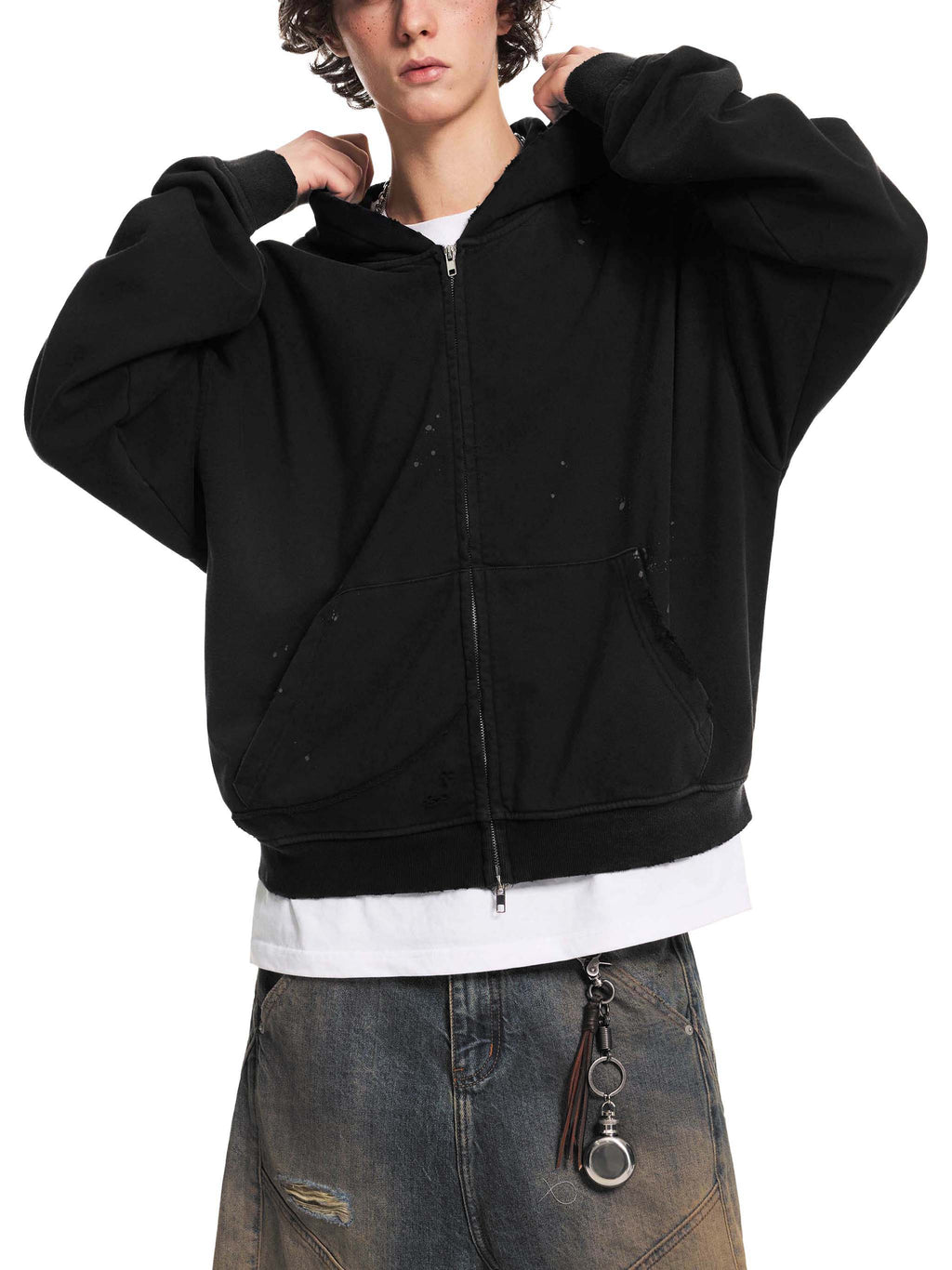 vive,lyfe,fuel,gas,sun fade,frayed,raw,edge,fleece,hoodie