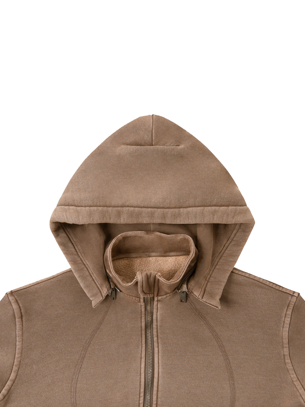 vl,tobu,cropped,fleece,stitch,hoodie,steller's,red,vintage,wash