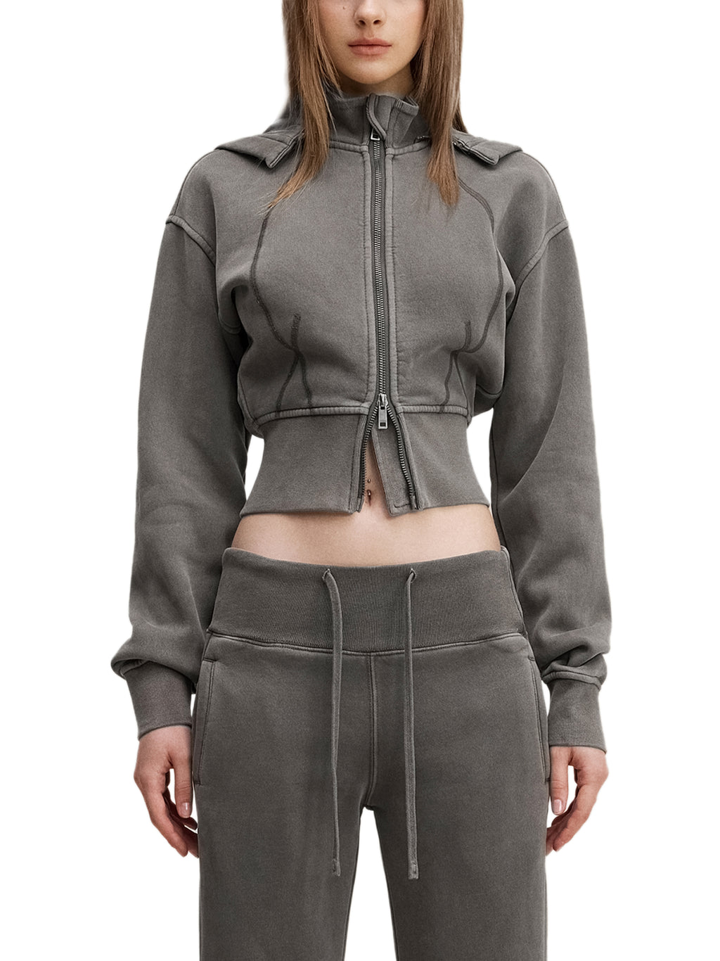vl,tobu,cropped,fleece,stitch,hoodie,steller's,red,vintage,wash